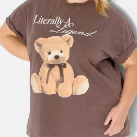 Wild Fable Brown Tee with Graphic Print - Picture 2 of 12